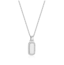 Load image into Gallery viewer, Allure Halo ID Tag Necklace Fifth Avenue Jewellers