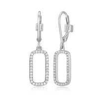 Load image into Gallery viewer, Allure Open rectangle Dangle Earrings Fifth Avenue Jewellers