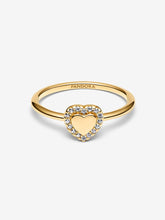 Load image into Gallery viewer, Pandora Engravable Heart Halo Ring