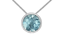 Load image into Gallery viewer, Aquamarine Slider Necklace Fifth Avenue Jewellers