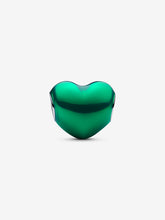 Load image into Gallery viewer, Pandora Metallic Green Heart Charm