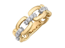 Load image into Gallery viewer, Chain Link Diamond Accented Ring Detail