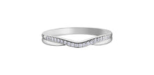 Load image into Gallery viewer, white gold ring with small diamonds on a white background