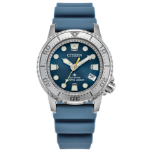 Load image into Gallery viewer, Blue watch with silver case and blue strap on a white background Fifth Avenue Jewellers Kamloops BC