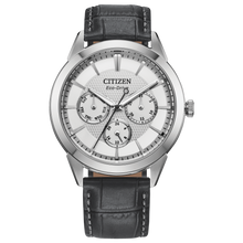 Load image into Gallery viewer, Citizen watch with black leather strap on a white background Fifth Avenue Jewellers Kamloops BC