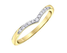 Load image into Gallery viewer, Gold ring with diamonds on a white background