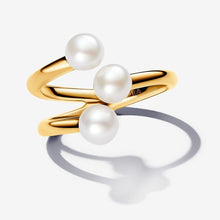 Load image into Gallery viewer, Pandora Essence Treated Freshwater Cultured Pearl Open Ring