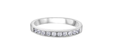 Load image into Gallery viewer, white gold ring with small diamonds on a white background