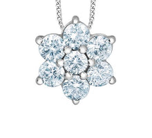 Load image into Gallery viewer, Diamond Flower Cluster Pendant Necklace Fifth Avenue Jewellers