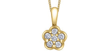 Load image into Gallery viewer, Diamond Flower Pendant Necklace Fifth Avenue Jewellers