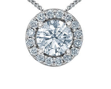 Load image into Gallery viewer, Diamond Halo Necklace Fifth Avenue Jewellers