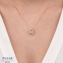 Load image into Gallery viewer, Diamond Pulse Pendant in Yellow Gold Worn