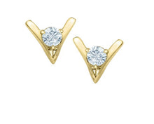 Load image into Gallery viewer, Diamond Set Chevron Stud Earrings Fifth Avenue Jewellers