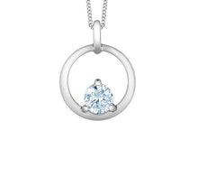 Load image into Gallery viewer, Diamond Solitaire Circle Pendant Necklace Fifth Avenue Jewellers