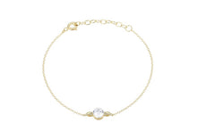 Load image into Gallery viewer, Gold Plated Diamondlite CZ Solitaire Bracelet Fifth Avenue Jewellers Kamloops BC