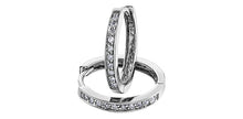 Load image into Gallery viewer, Classic Diamond Hoops in White Gold .10ct Fifth Avenue Jewellers