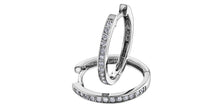 Load image into Gallery viewer, Classic Diamond Hoops in White Gold .15ct Fifth Avenue Jewellers
