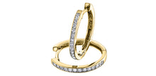 Load image into Gallery viewer, Classic Diamond Hoops in Yellow Gold .15ct Fifth Avenue Jewellers