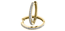 Load image into Gallery viewer, Classic Diamond Hoops in Yellow Gold .33ct Fifth Avenue Jewellers
