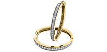 Load image into Gallery viewer, Classic Diamond Hoops in Yellow Gold .50ct Fifth Avenue Jewellers