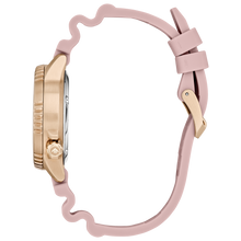 Load image into Gallery viewer, Watch with pink strap and rose gold case on a white background