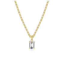 Load image into Gallery viewer, Emerald Cut CZ Solitaire Necklace Fifth Avenue Jewellers