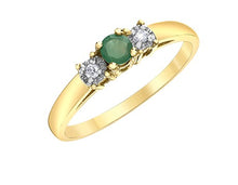 Load image into Gallery viewer, Gemstone & Diamond Three Stone Ring