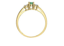Load image into Gallery viewer, Gemstone & Diamond Three Stone Ring