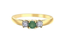 Load image into Gallery viewer, Gemstone & Diamond Three Stone Ring