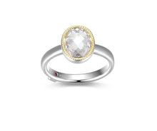 Load image into Gallery viewer, Essence Two-tone Oval CZ Ring Fifth Avenue Jewellers
