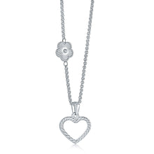 Load image into Gallery viewer, Flower heart Pendant Necklace Stainless Steel fifth Avenue Jewellers Kamloops BC