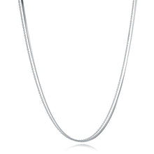 Load image into Gallery viewer, Herringbone and Oval Link Layered Necklace Stainless Steel Fifth Avenue Jewellers