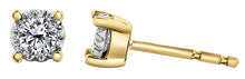Load image into Gallery viewer, Illuminaire Diamond Studs in White and Yellow Gold Fifth Avenue Jewellers