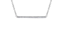 Load image into Gallery viewer, Large Diamond Bar Necklace in White Gold Fifth Avenue Jewellers