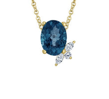 Load image into Gallery viewer, London Blue Topaz and Diamond Necklace Fifth Avenue Jewellers