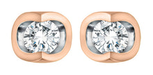 Load image into Gallery viewer, Mezza Luna Diamond Stud Earrings