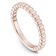 Load image into Gallery viewer, Rose gold ring with a textured band on a white background