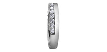 Load image into Gallery viewer, side view of offset diamond band