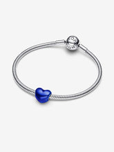 Load image into Gallery viewer, Pandora Metallic Deep Blue Heart Charm