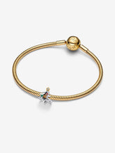 Load image into Gallery viewer, Gold bracelet with a tree-shaped charm on a white background