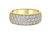 Load image into Gallery viewer, Pave Three Row Band Fifth Avenue Jewellers