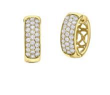 Load image into Gallery viewer, Pavé Three Row Diamond Hoops Fifth Avenue Jewellers