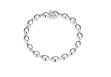 Load image into Gallery viewer, Silver beaded bracelet on a white background