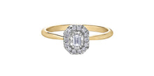 Load image into Gallery viewer, Picture Frame Emerald Cut Halo Ring Fifth Avenue Jewellers