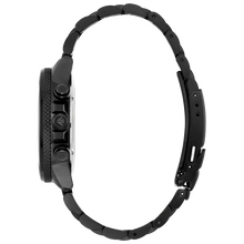 Load image into Gallery viewer, Black watch with a detailed band design on a white background