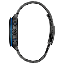 Load image into Gallery viewer, Close-up of a black watch profile on a white background