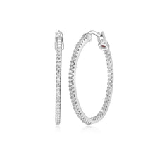 Load image into Gallery viewer, Rodeo Drive Inside Out CZ Hoops Fifth Avenue Jewellers