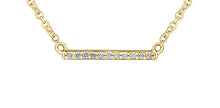 Load image into Gallery viewer, Small Diamond Bar Necklace in Yellow Gold Fifth Avenue Jewellers