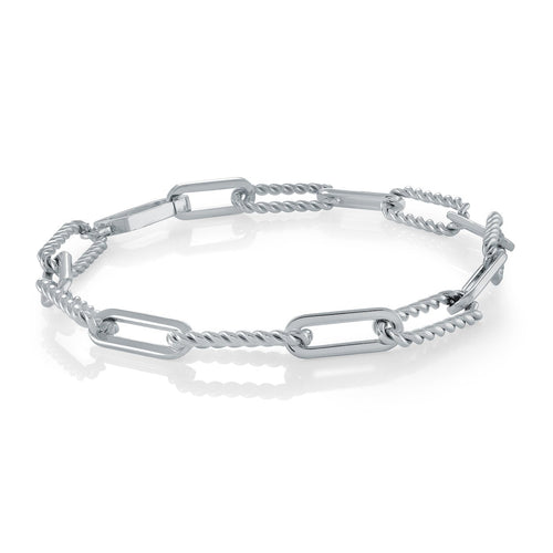 Stainless Steel Oval Link Bracelet Fifth Avenue Jewellers