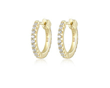 Load image into Gallery viewer, Stardust Gold Plated CZ Eternity Huggies Fifth Avenue Jewellers